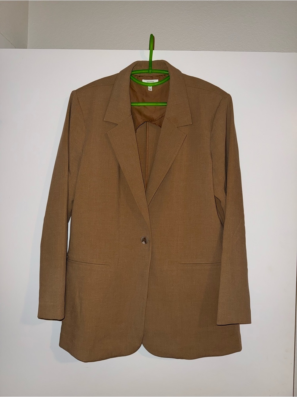 XL Brown Single-Button Women’s Blazer